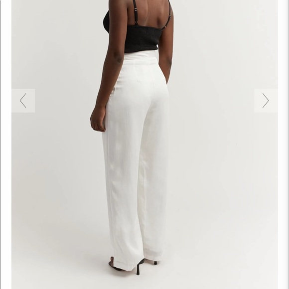 DISHH White Twill Pant - Picture 4 of 7